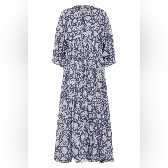 EUC Daughters of India Kyra Midi Dress - Blue Iris (Small) - Picture 2 of 7